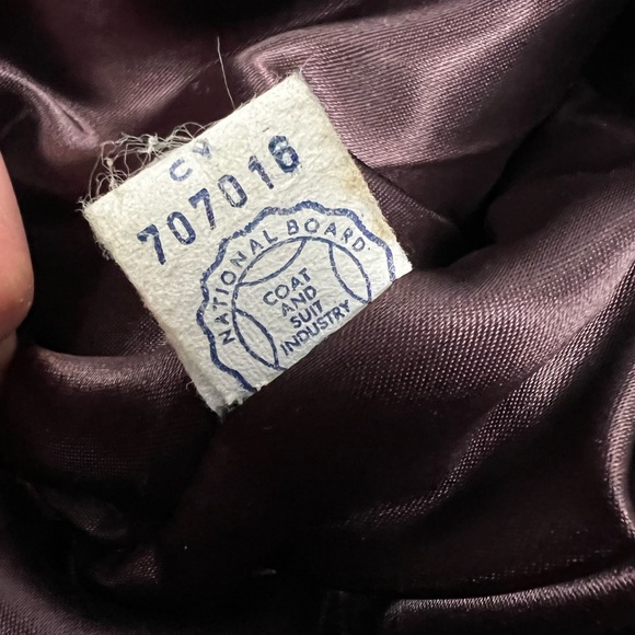 Vintage Stevens Forstmann Brown Coat Mink Fur Collar Union Made ILGWU 1950 1960 - Picture 12 of 13